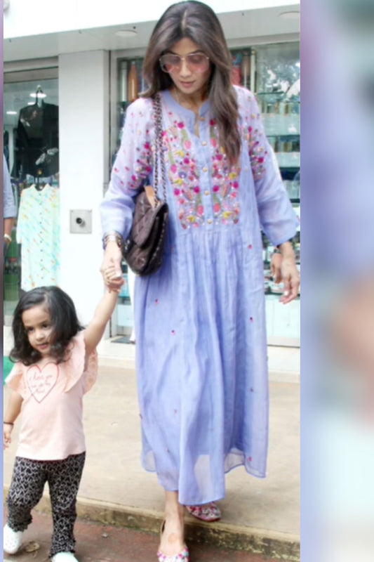 Shilpa Shetty in Always Spring Kurta Dress