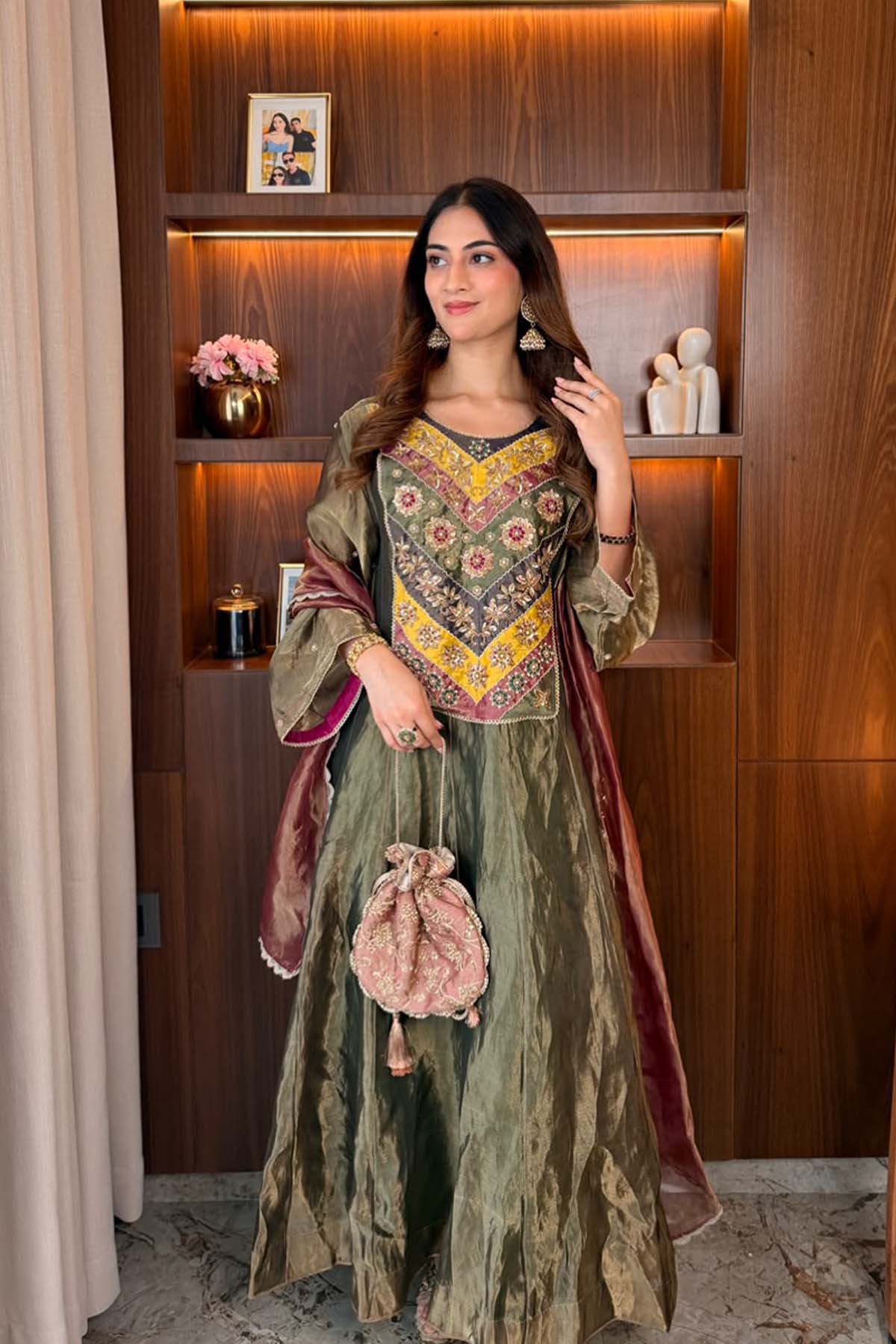 Shivami Jain in Navratna Kurta Set