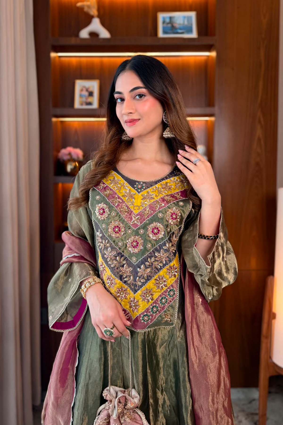 Shivami Jain in Navratna Kurta Set