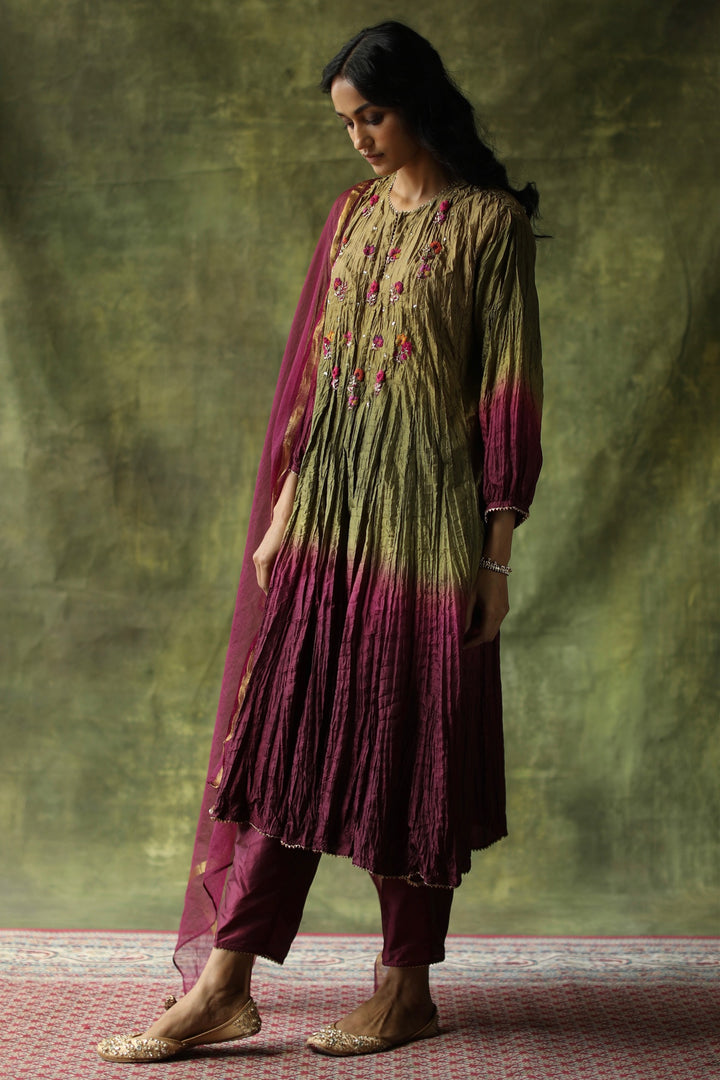 Royal Red Anarkali Set with Heavy Embroidery | Bridal & Festive Wear